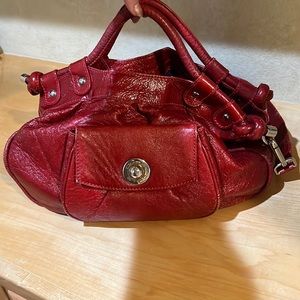 Red leather Etro shoulder bag
